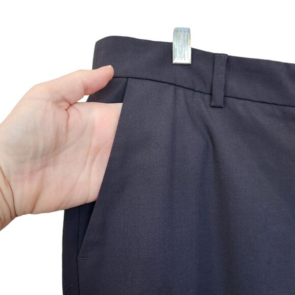 Lands End Outfitters Women's 14 Wool Blend Lined Straight Leg Black Career Pants - Picture 4 of 15